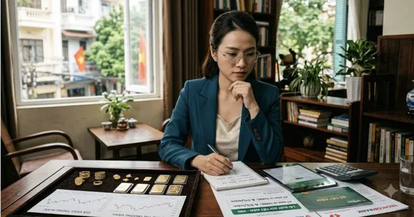Thời điểm này nên mua vàng hay gửi tiết kiệm?