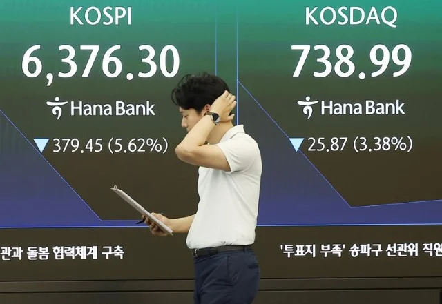 Chứng khoán Hàn Quốc lại ngắt mạch sau cú lao dốc 8% của Kospi