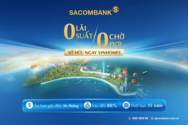 Sở hữu ngay căn hộ Vinhomes trong mơ cùng chính sách vay mua cực ưu đãi từ SACOMBANK